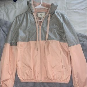 Pink and grey windbreaker